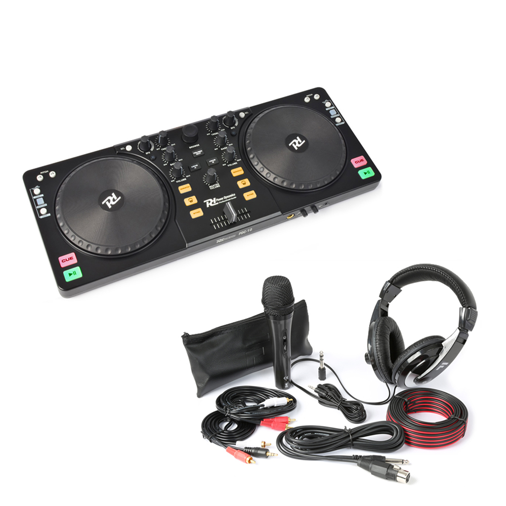PD DJ Midi Mixer Controller, Headphones & Microphone Kit