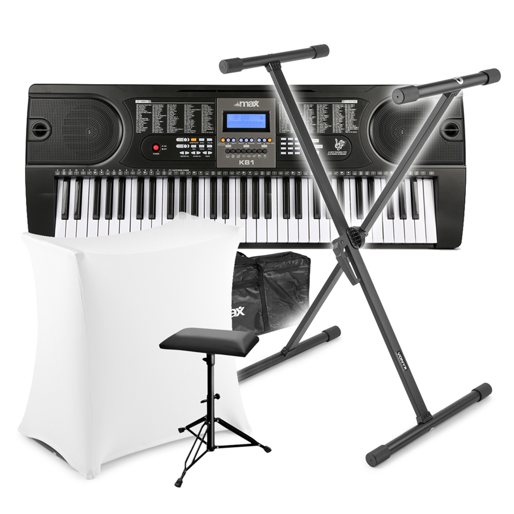 Max KB1 Electronic Keyboard with Stand, Stool and Case