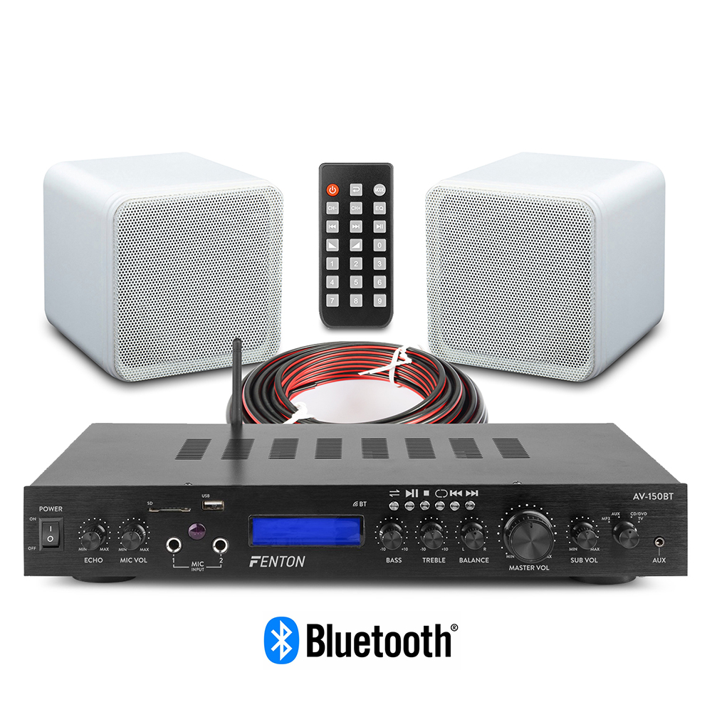 HIFI STEREO SPEAKER System with Home Theatre Amplifier, FM Bluetooth