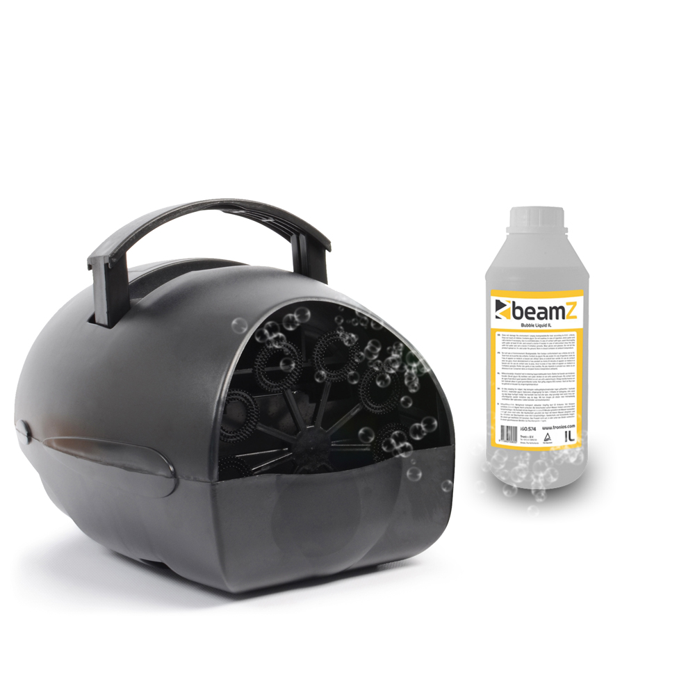 BeamZ B100 Battery Bubble Machine & 1L Bubble Fluid