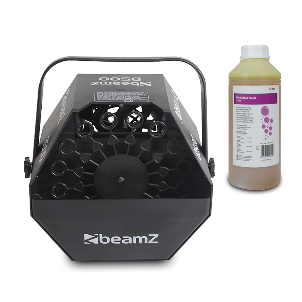 BeamZ B500 Bubble Machine with 1L Fluid