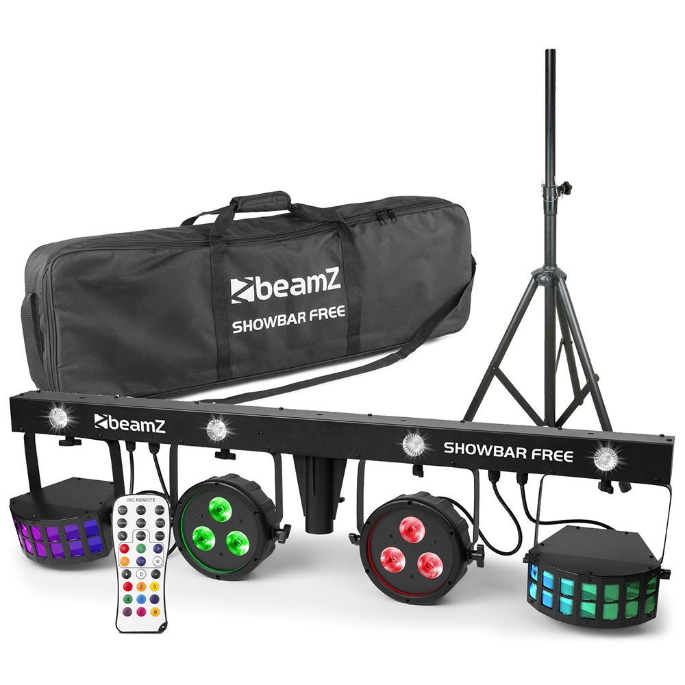 DJ Lighting Kit Including Stand & Carry Bag BeamZ Showbar FREE