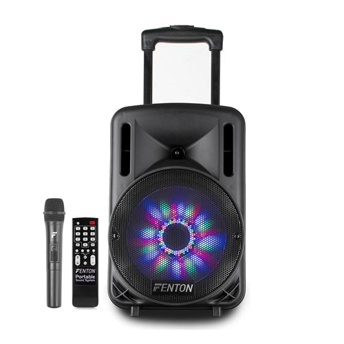 Fenton FT10LED Portable PA System with Bluetooth + Wireless Mic