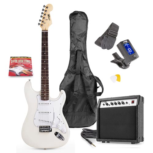 Max GIGKIT White Electric Guitar & Amp Package