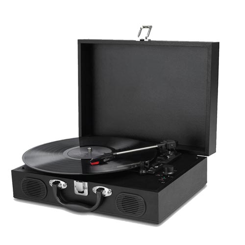 Portable Turntable LP Vinyl Record Player Speakers 33 45 78 USB Battery Powered