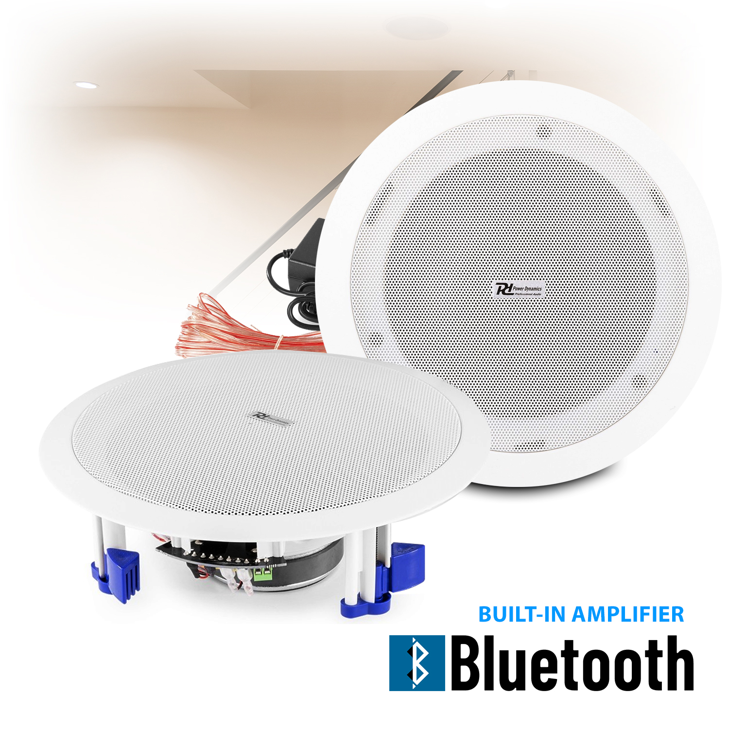 ceiling speakers with built in amplifier