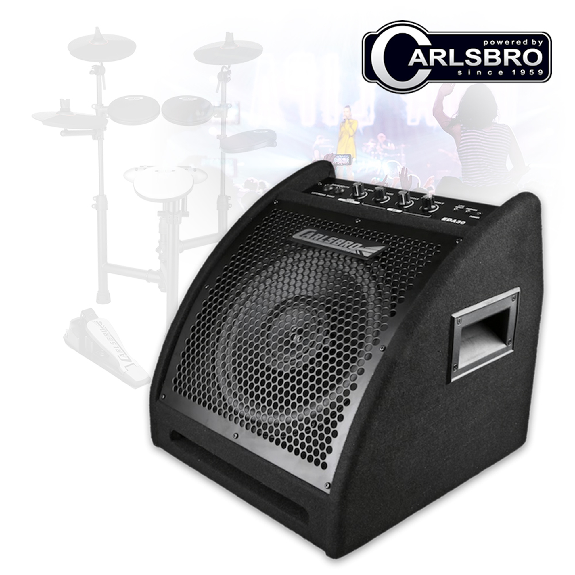 Carlsbro CSD100 RPLUS Electric Drum Kit + Stool & Monitors