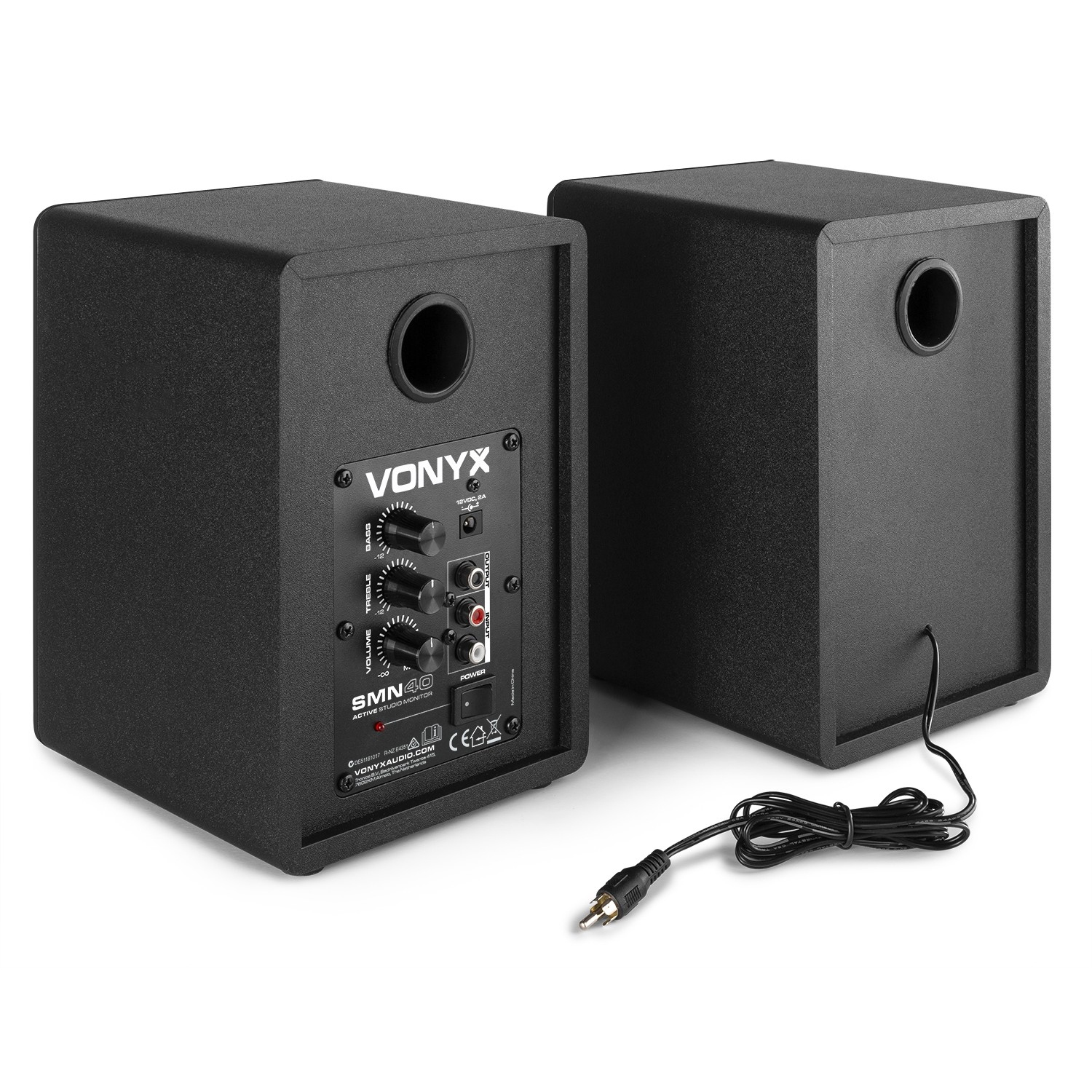 Vonyx SMN40B Active Studio Monitors, Pair