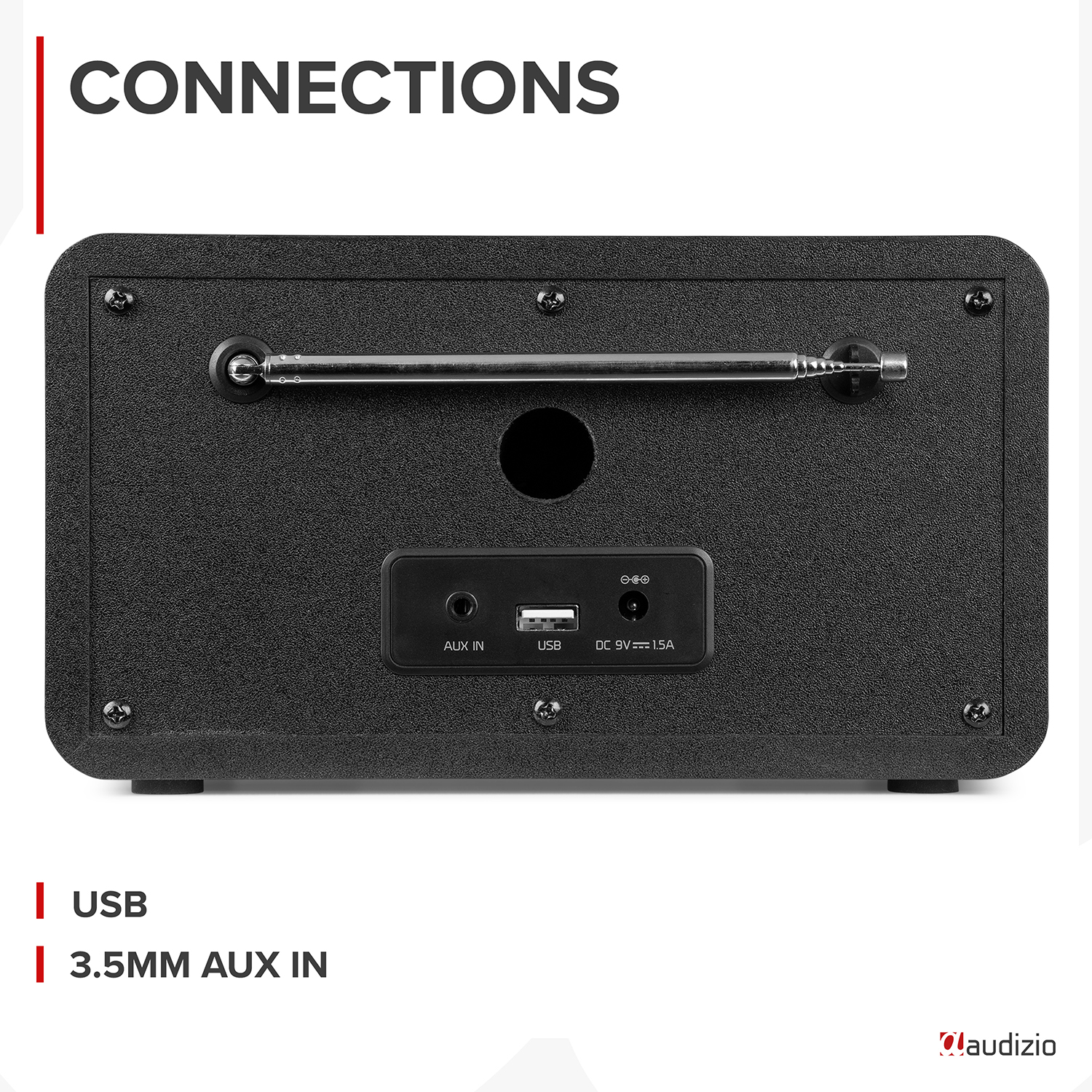 Audizio Avio Radio DAB+ E FM Con Bluetooth, Display TFT 2.4" E Timer | 30W Per Casa E Cucina