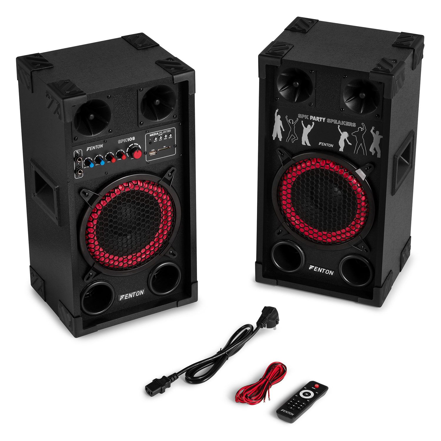 Fenton SPK Active Bluetooth Party Speaker Set - Home DJ Starter Package