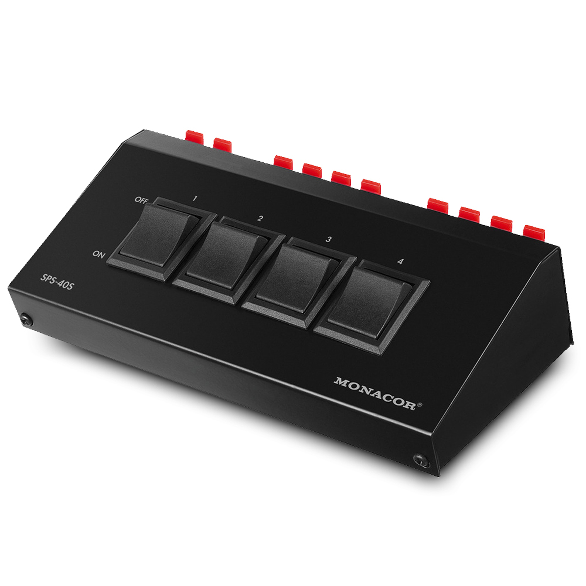 Monacor SPS40S 4 Way Speaker Selector Box 200W