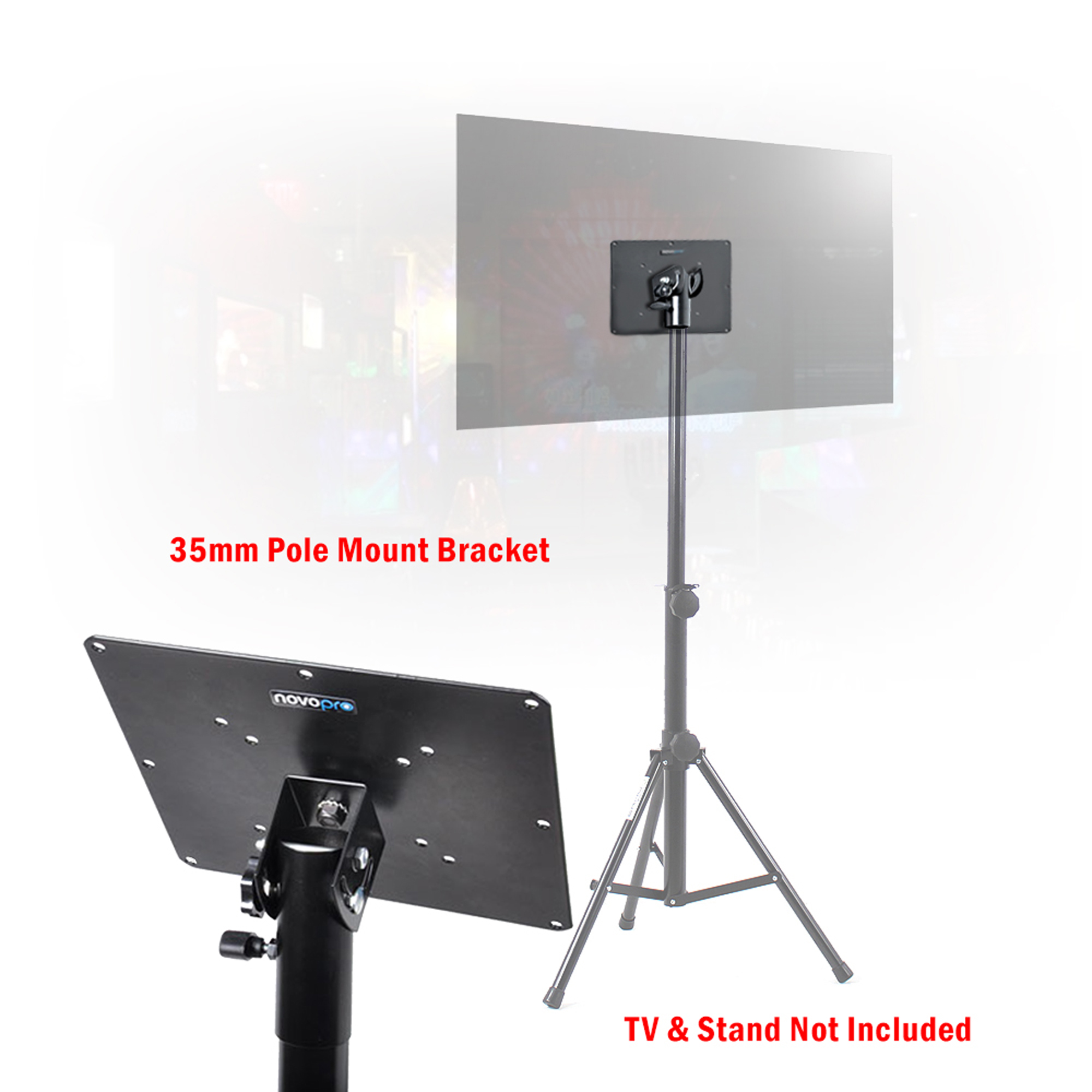 Karaoke TV Monitor Screen Bracket 35mm Tripod Speaker Stand Universal Fitting 5056205529698 eBay