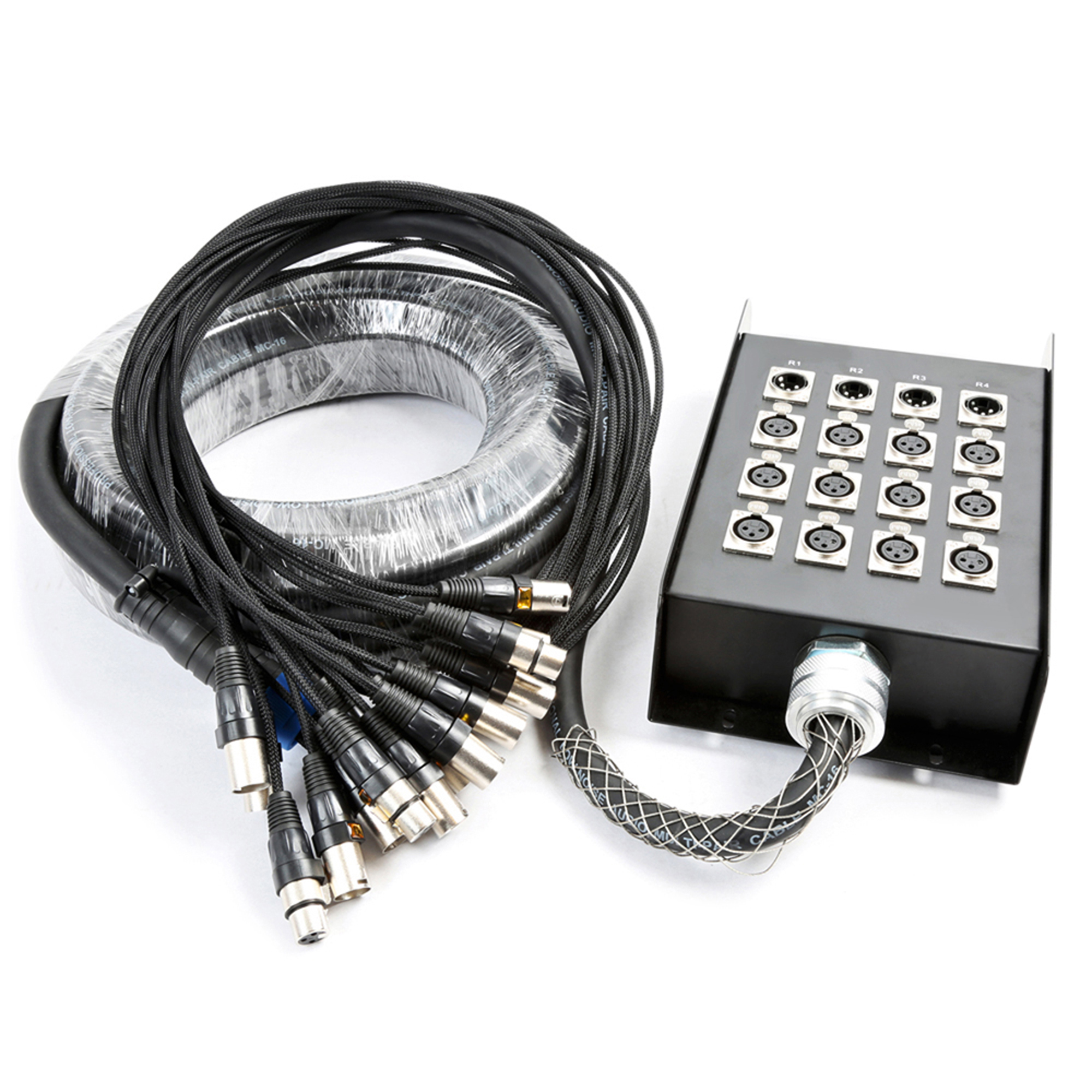Snake Stage Box 12 In 4 Out XLR Multi Cable 18mm 15m