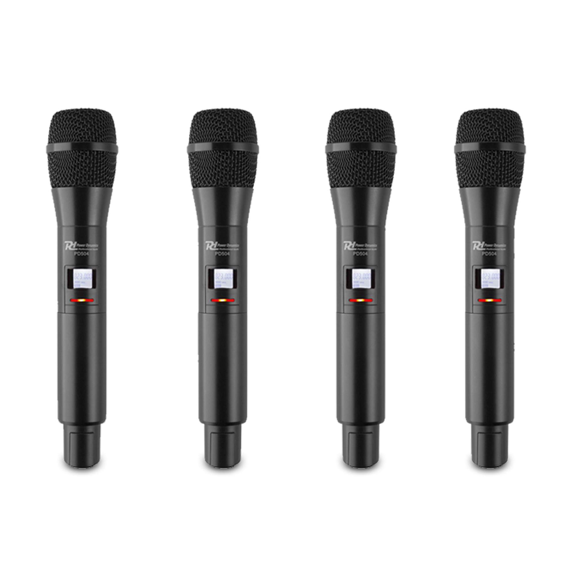 PD PD504H UHF Wireless Handheld Microphone System, Set of 4