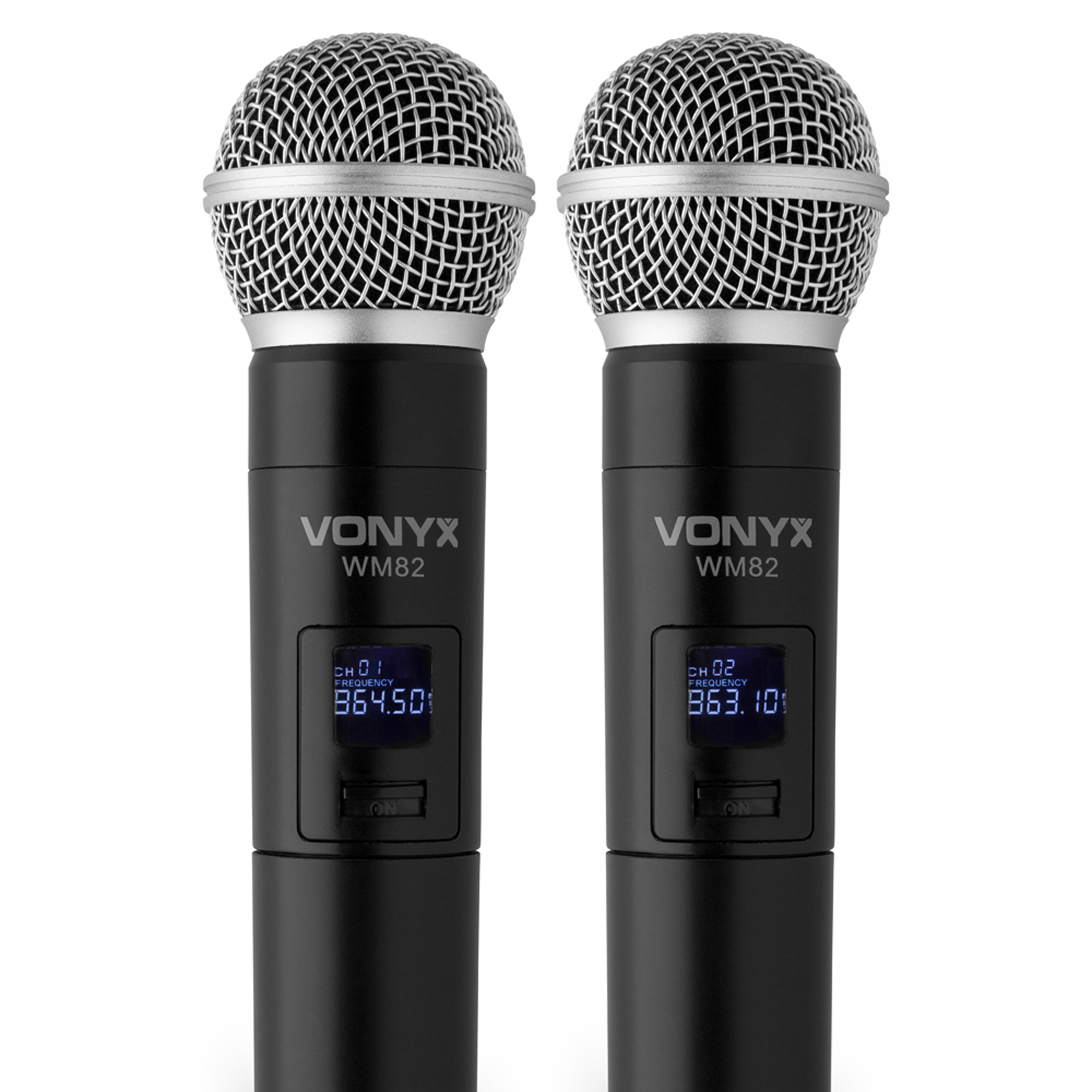Vonyx WM82 Wireless Handheld Microphone System, UHF 2Channel