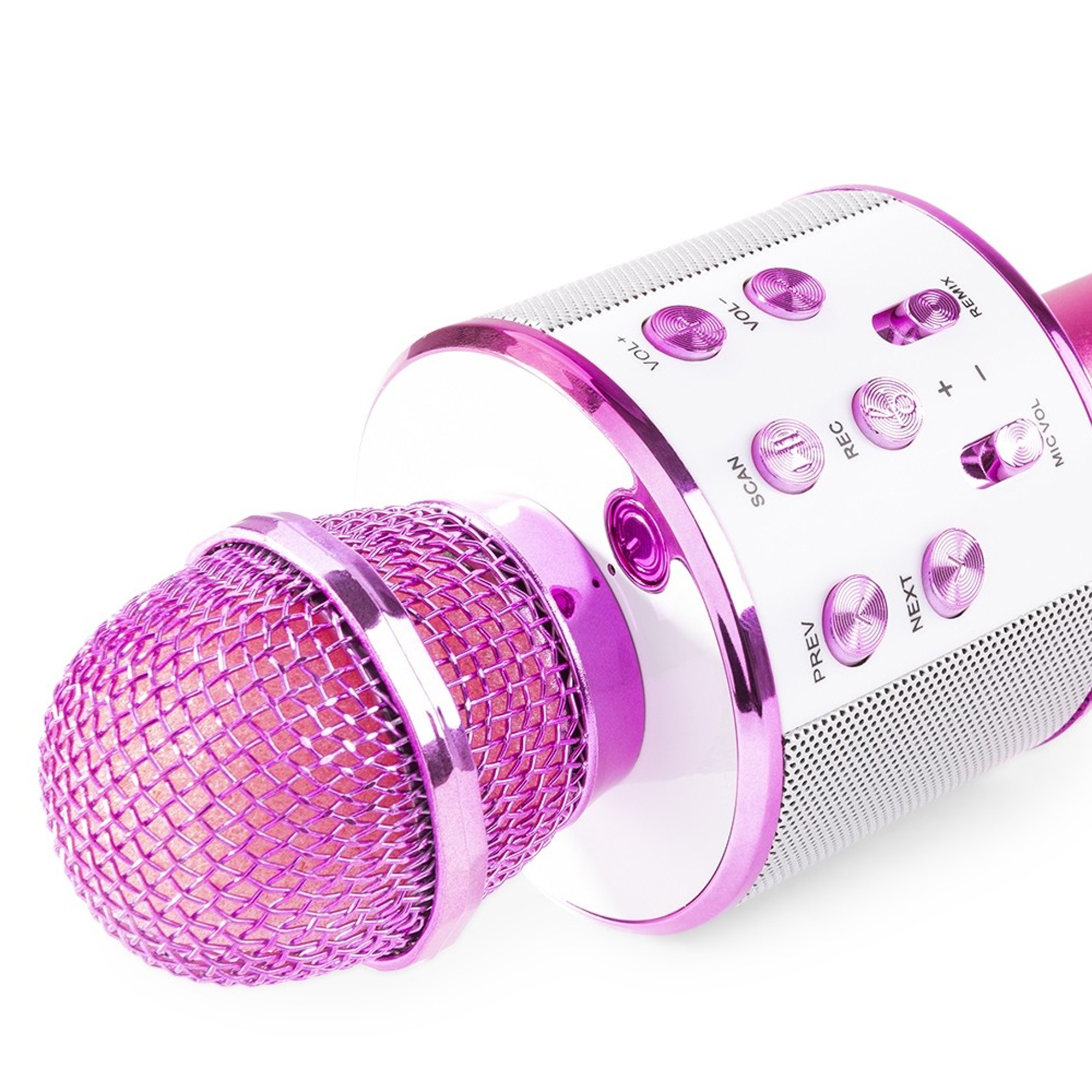 Max KM01 Kids Karaoke Microphone Pink Bluetooth & MP3