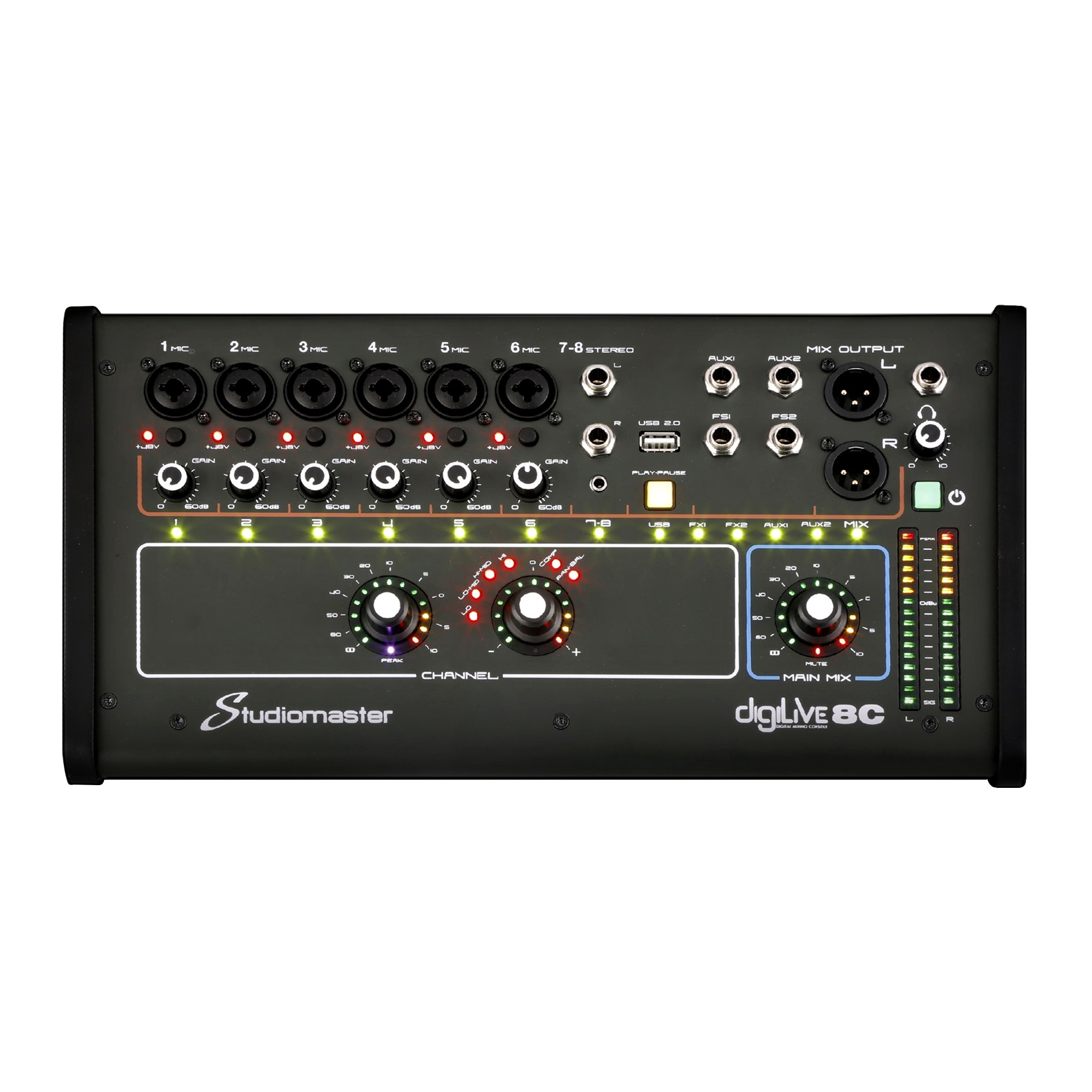 Studiomaster Digilive 8C 8 Channel Digital Mixing Console with DSP