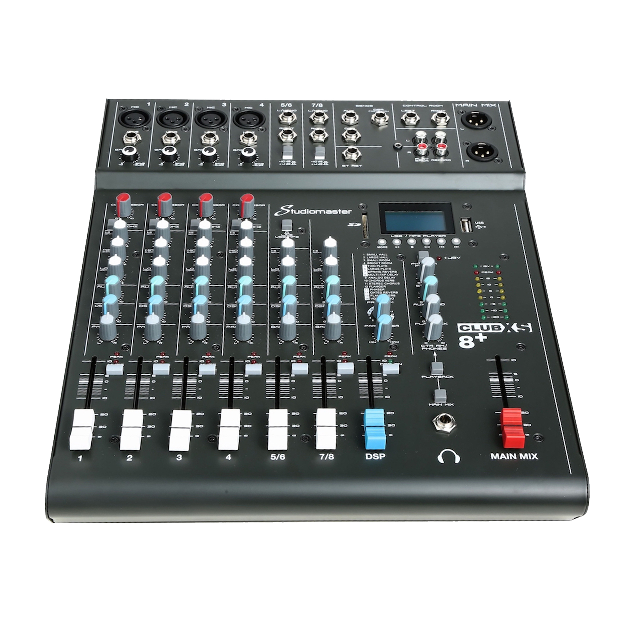 Studiomaster CLUB XS8+ 8 Channel Mixing Console with Bluetooth & DSP