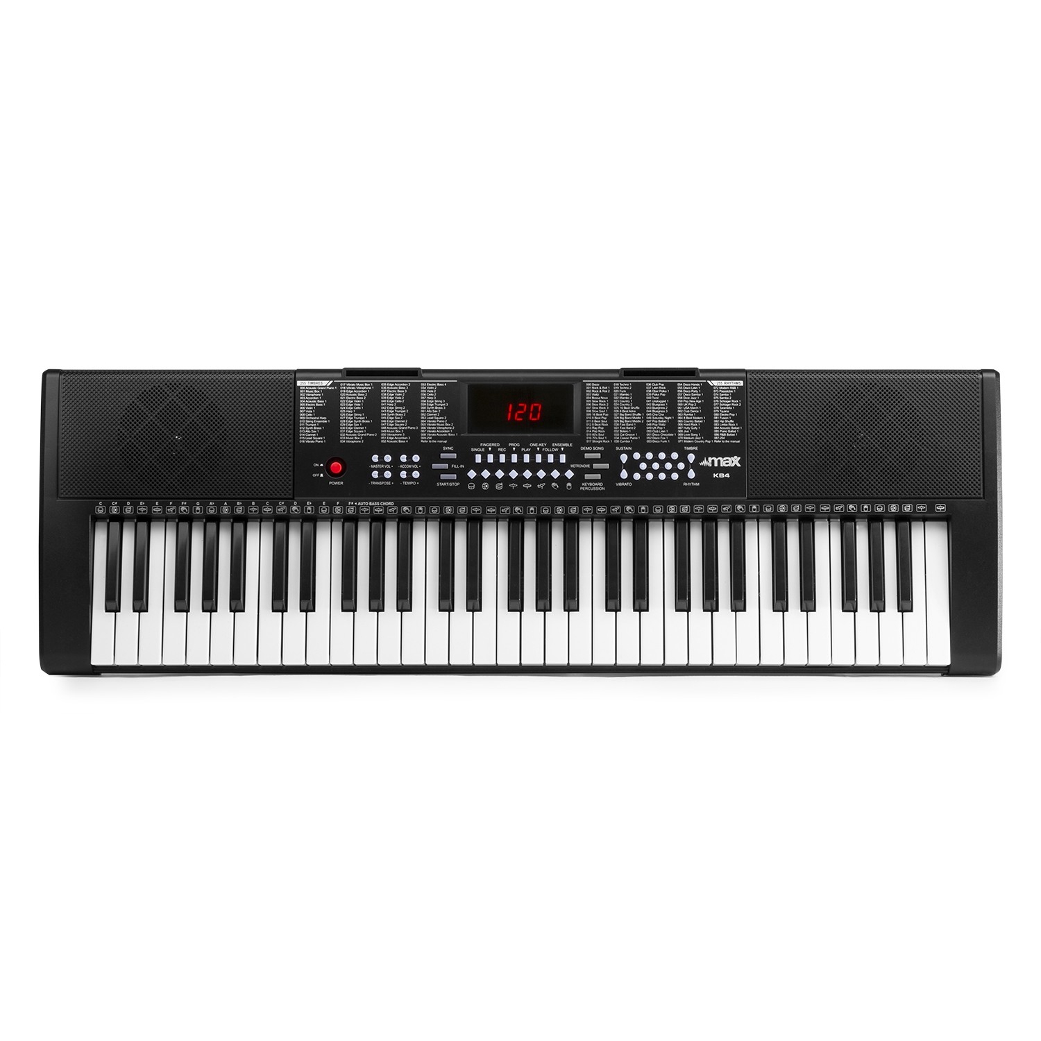 MAX KB4 Electronic Keyboard Full Size Piano 61 Key, Training & Record