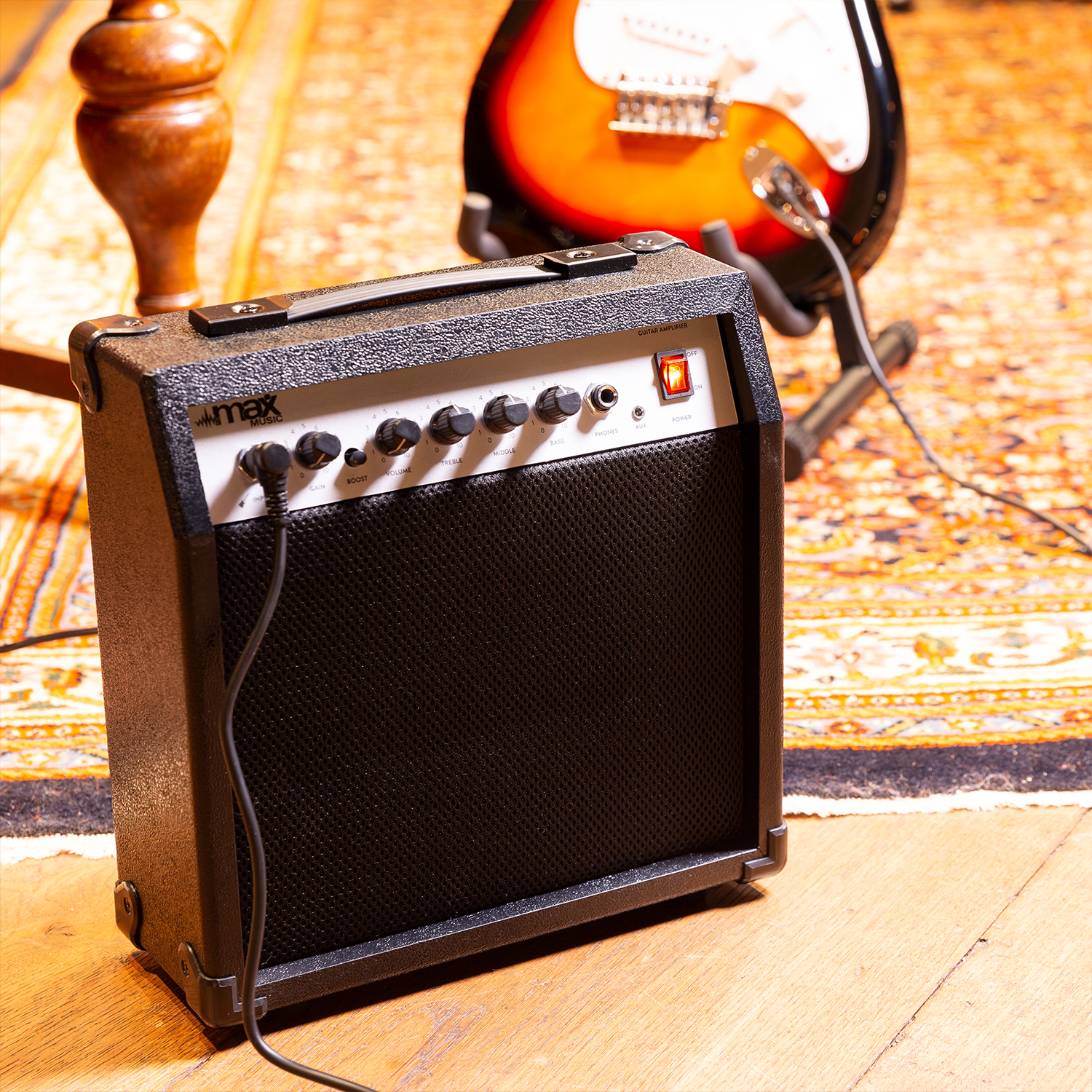 Sunburst Full Size Electric Guitar Starter Kit Set 4/4 with 40W Combo