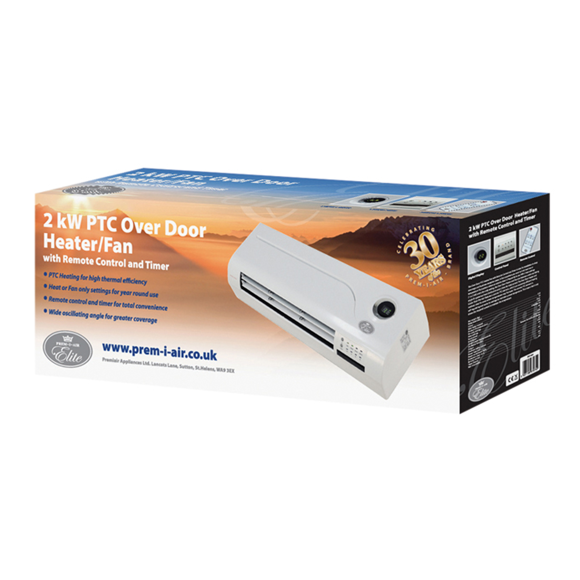 EH1464 2kW PTC Over Door HeaterFan Prem I Air 2kw PTC Over Door Heater