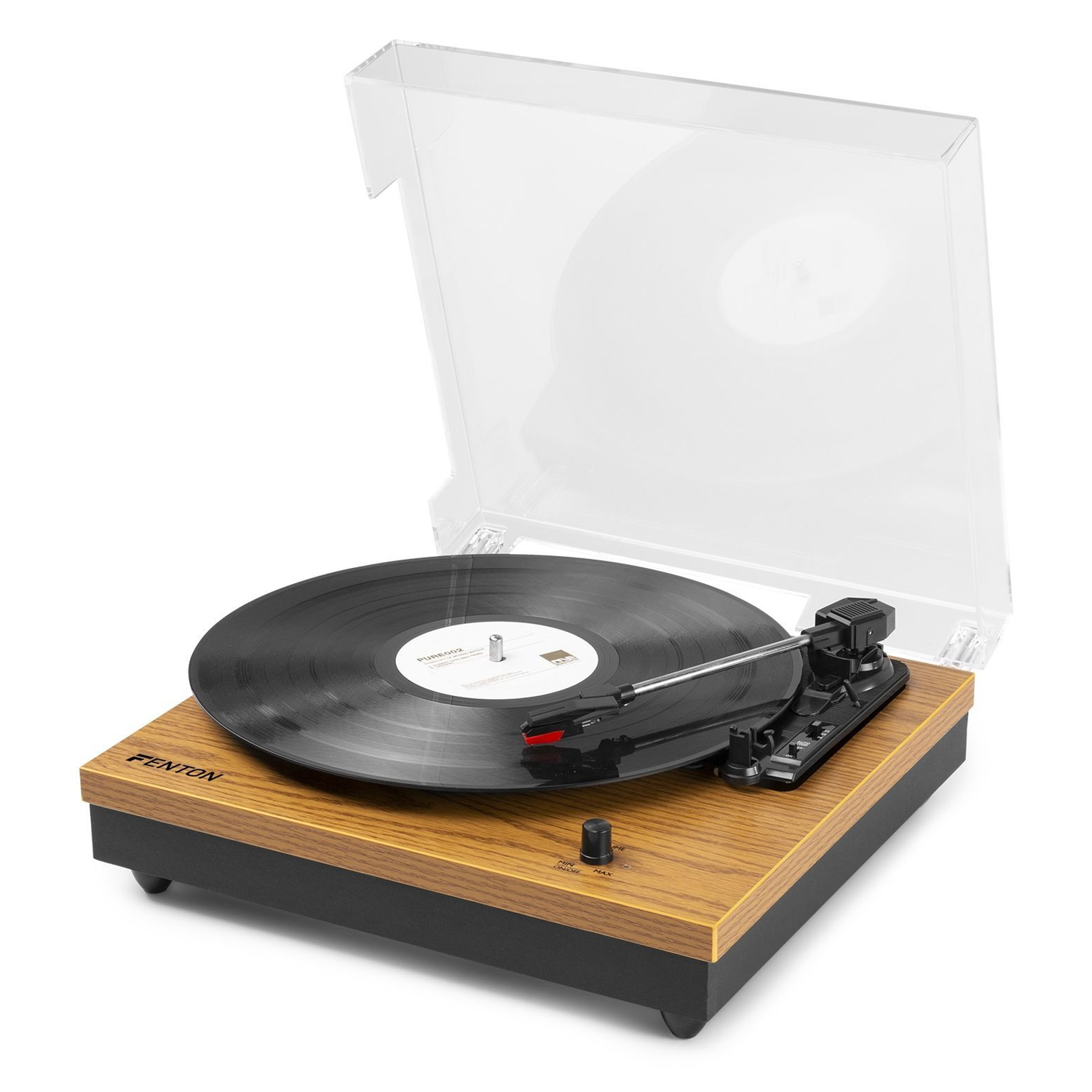Bluetooth Record Player Fenton RP112L Lightwood Turntable