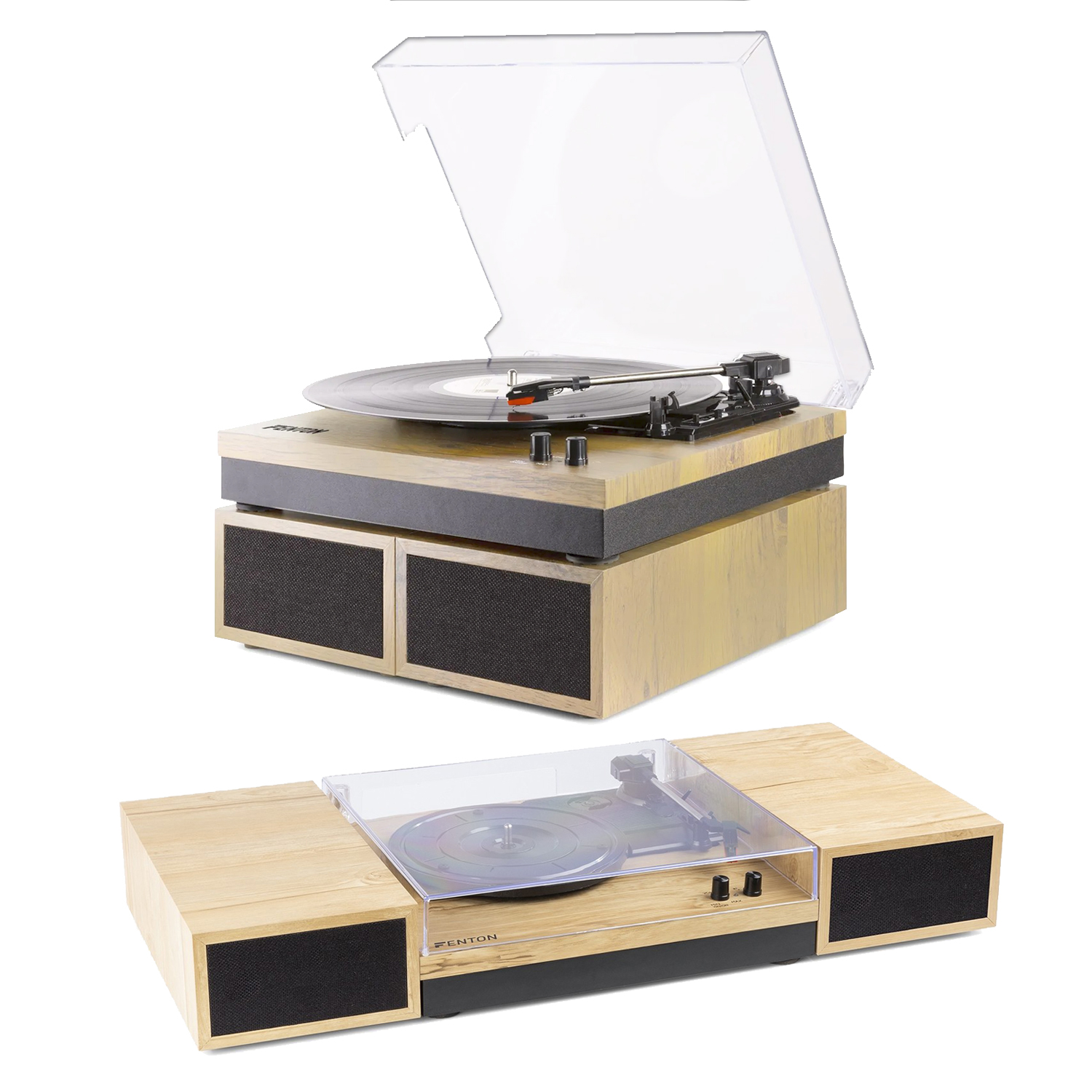 Fenton RP165 Modern Record Player with Stereo Speaker System and Bluetooth