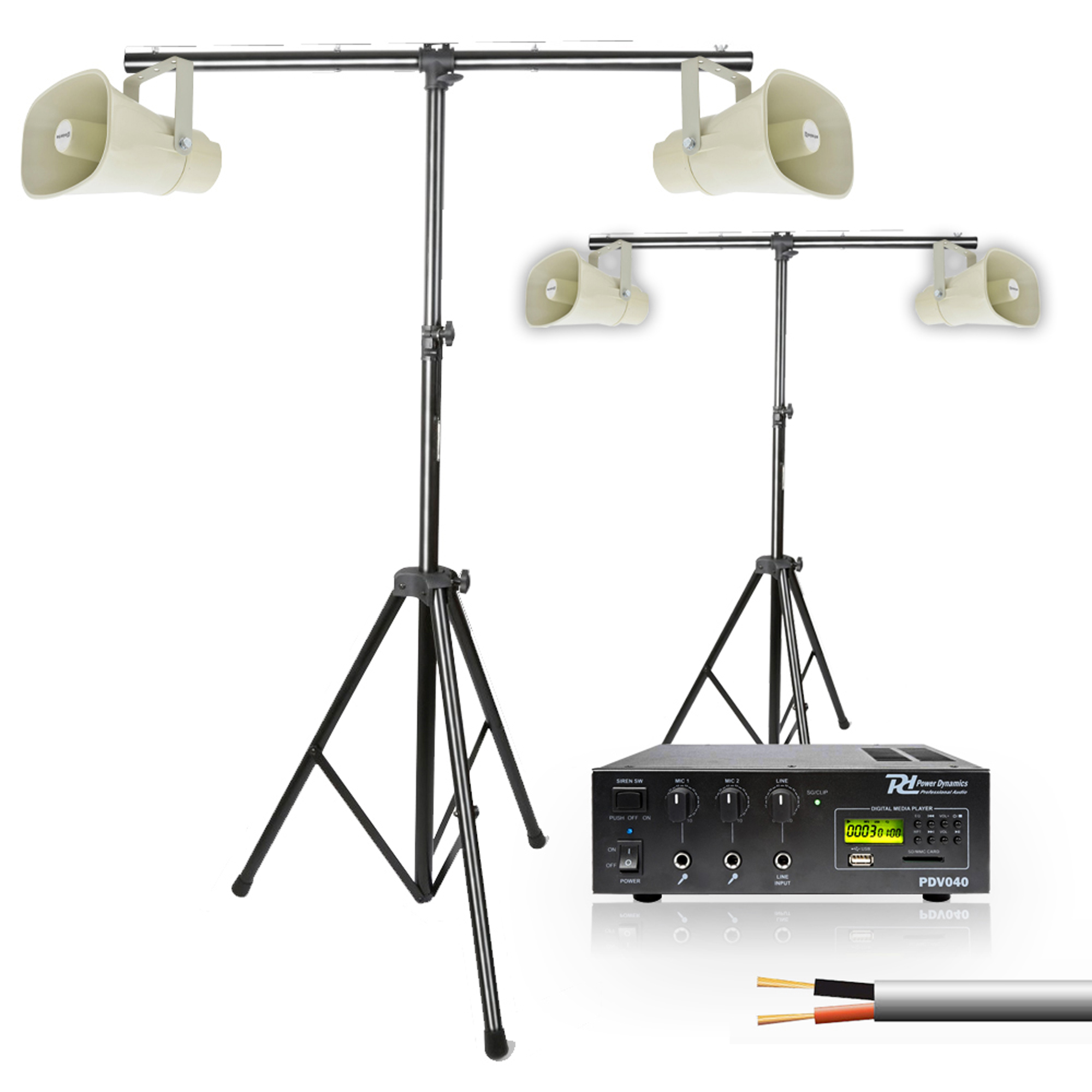 horn speaker with amplifier