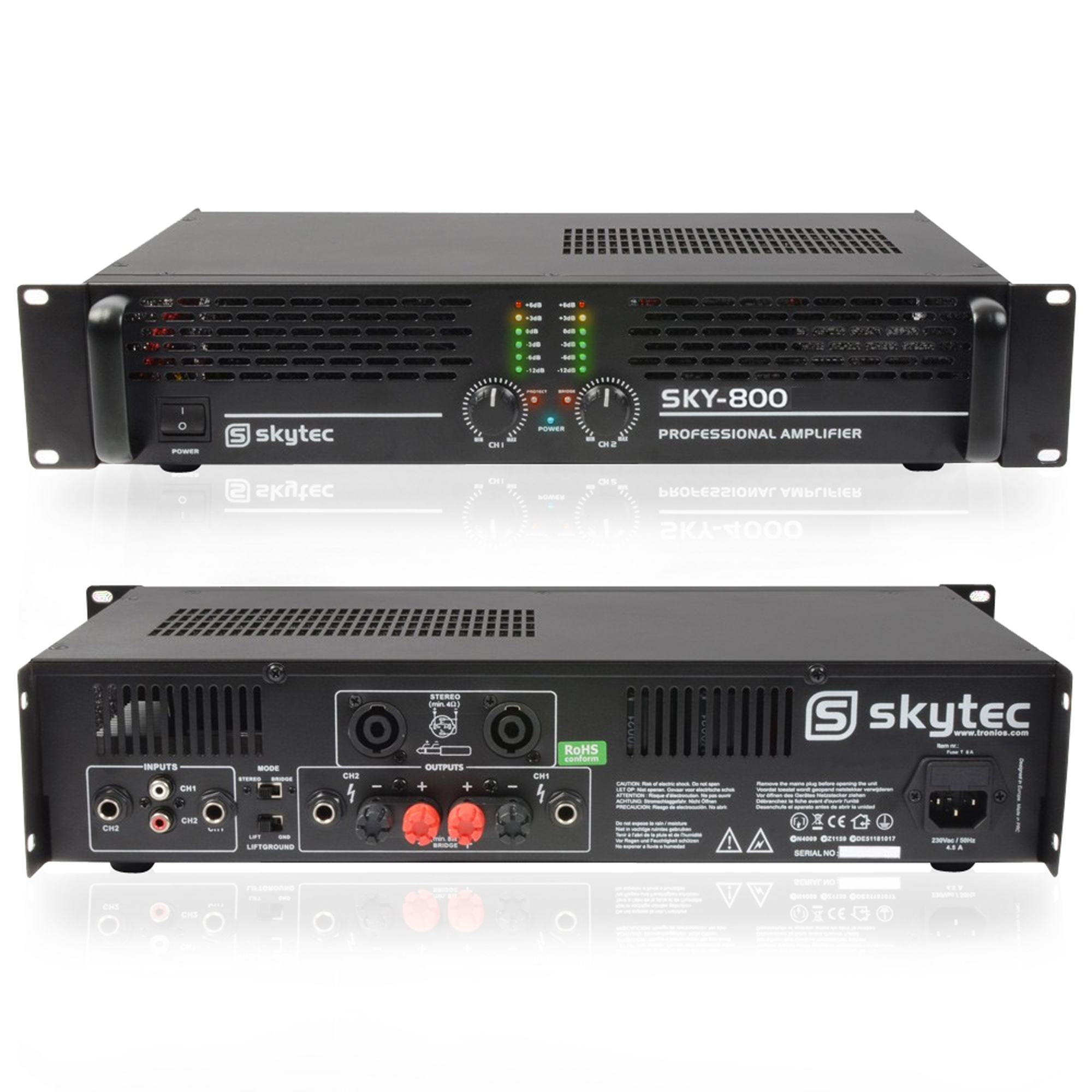 Skytec 172.050 DJ Power Amplifier 800 Watt eBay