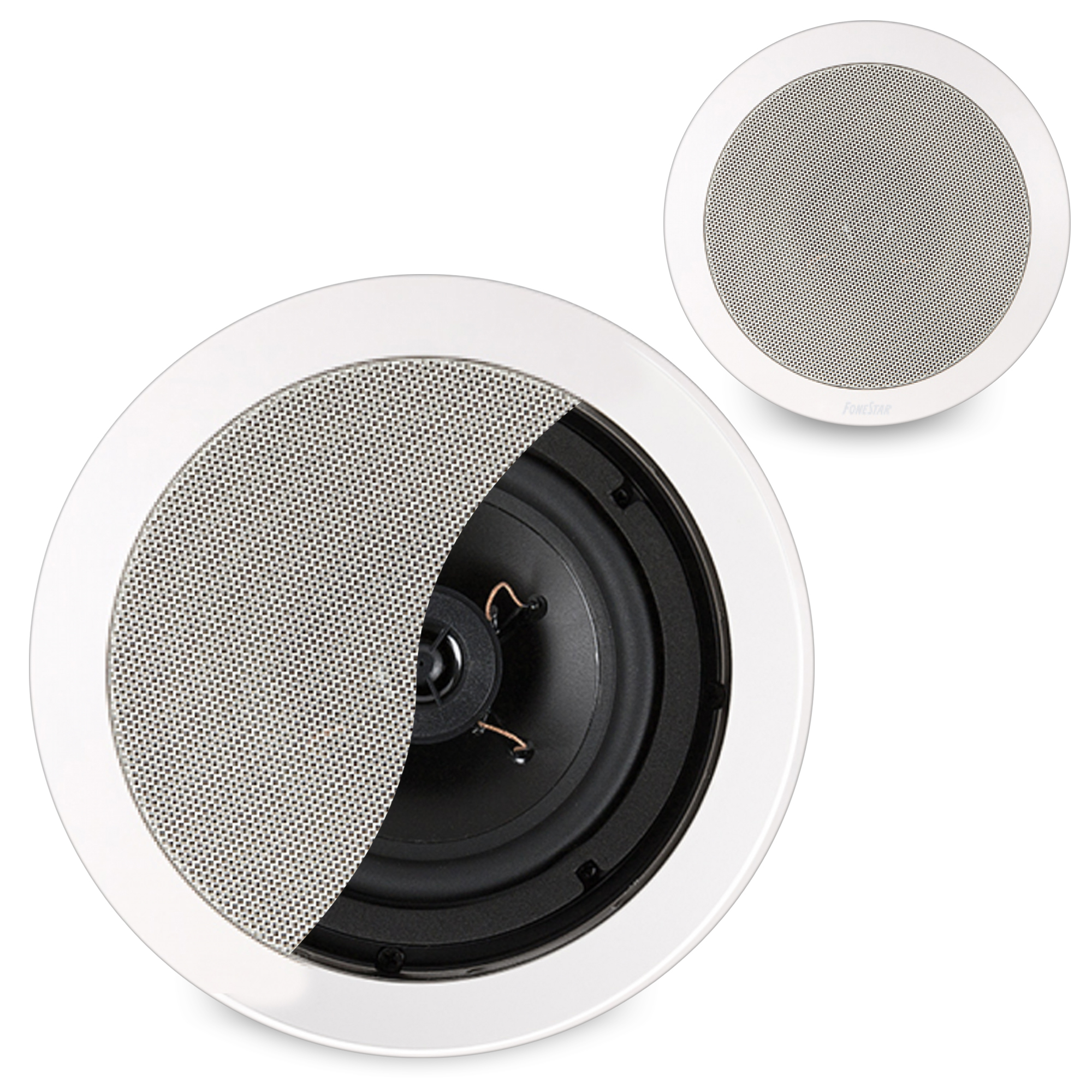 5 25 In Ceiling Speakers Pair Low Impedance 8 Ohm Coaxial