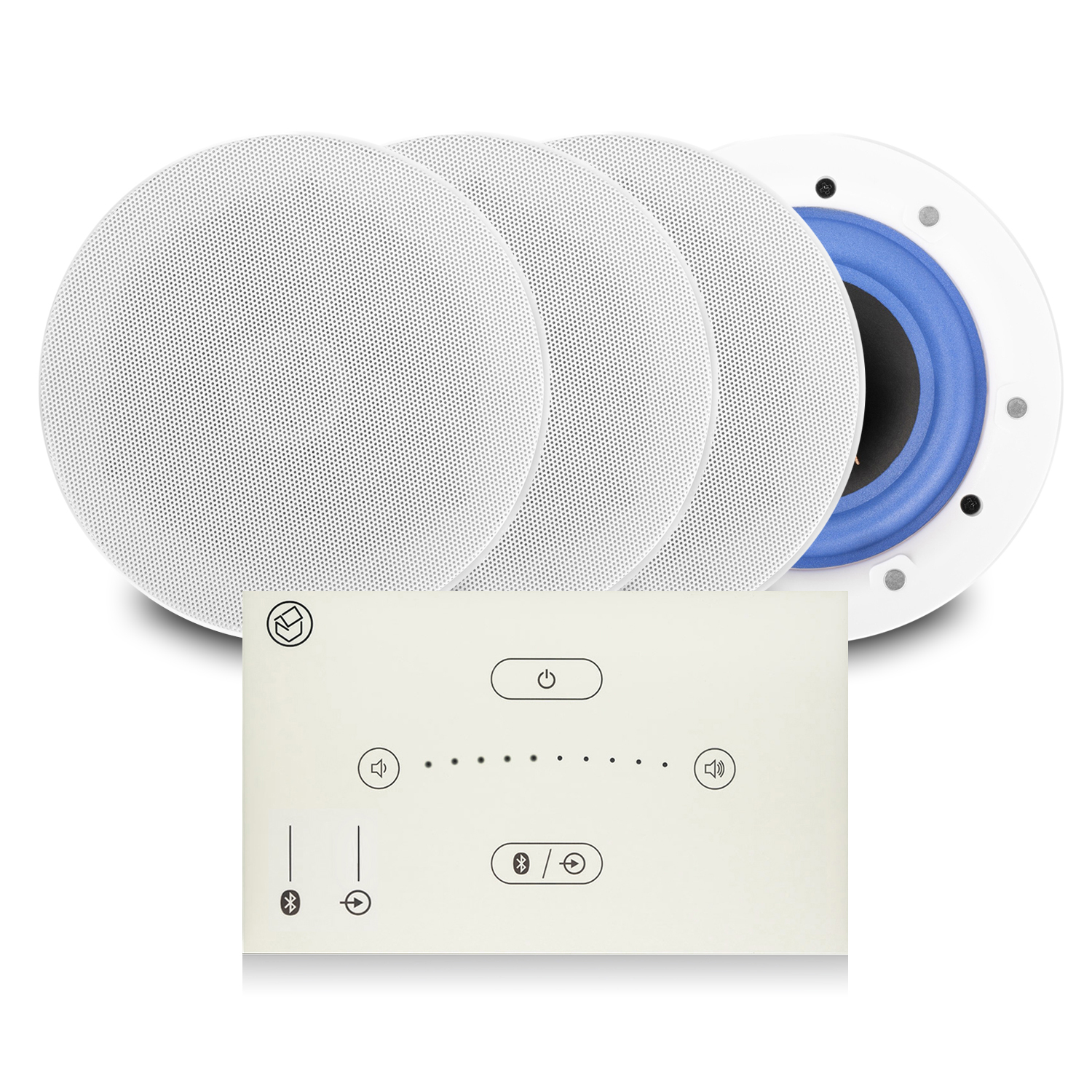 Systemline E50 White Home Ceiling Speaker System 4 x ESCS5 5"