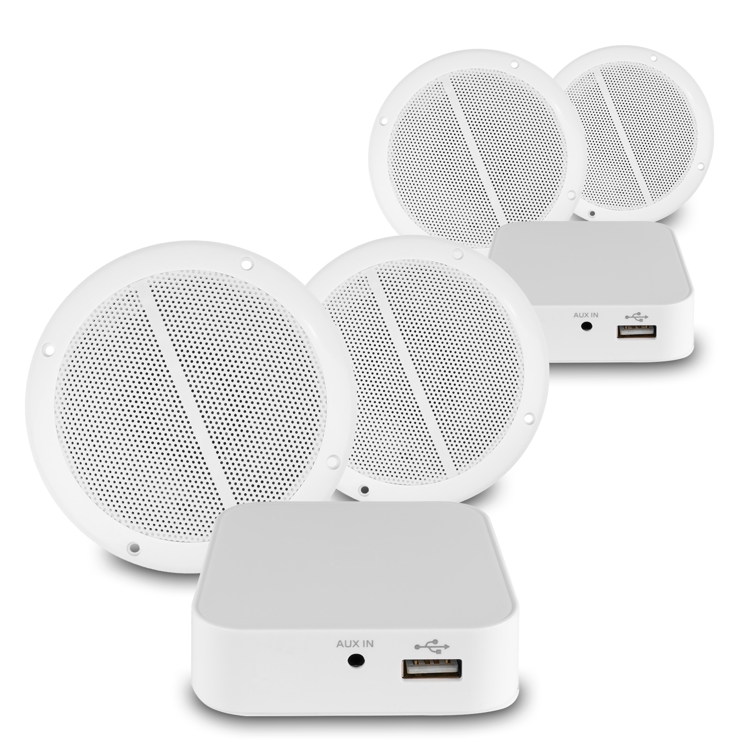 2Zone Multi Room Audio System Ceiling Speakers App Controlled