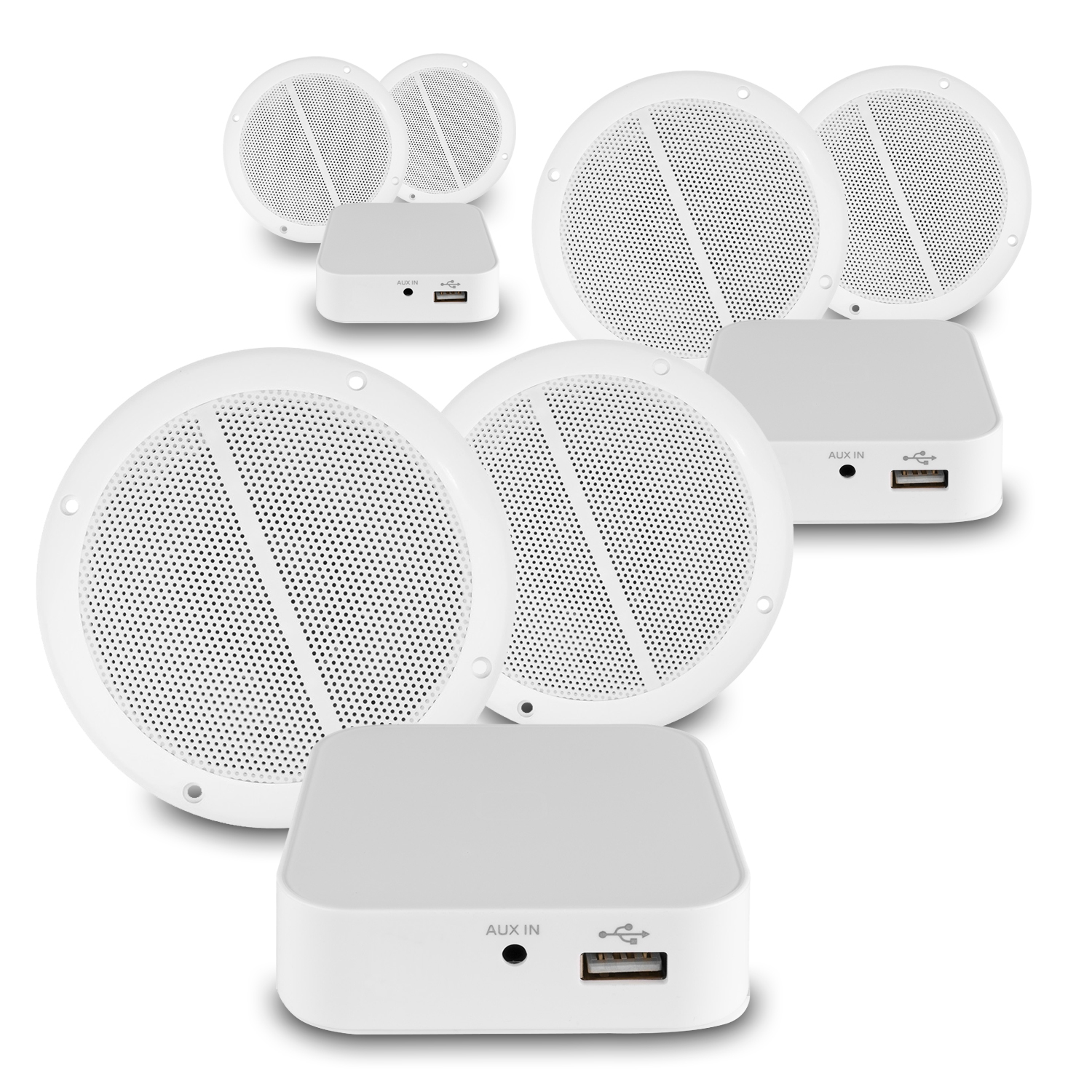 3Room WiFi Wireless Ceiling Speaker System App Controlled