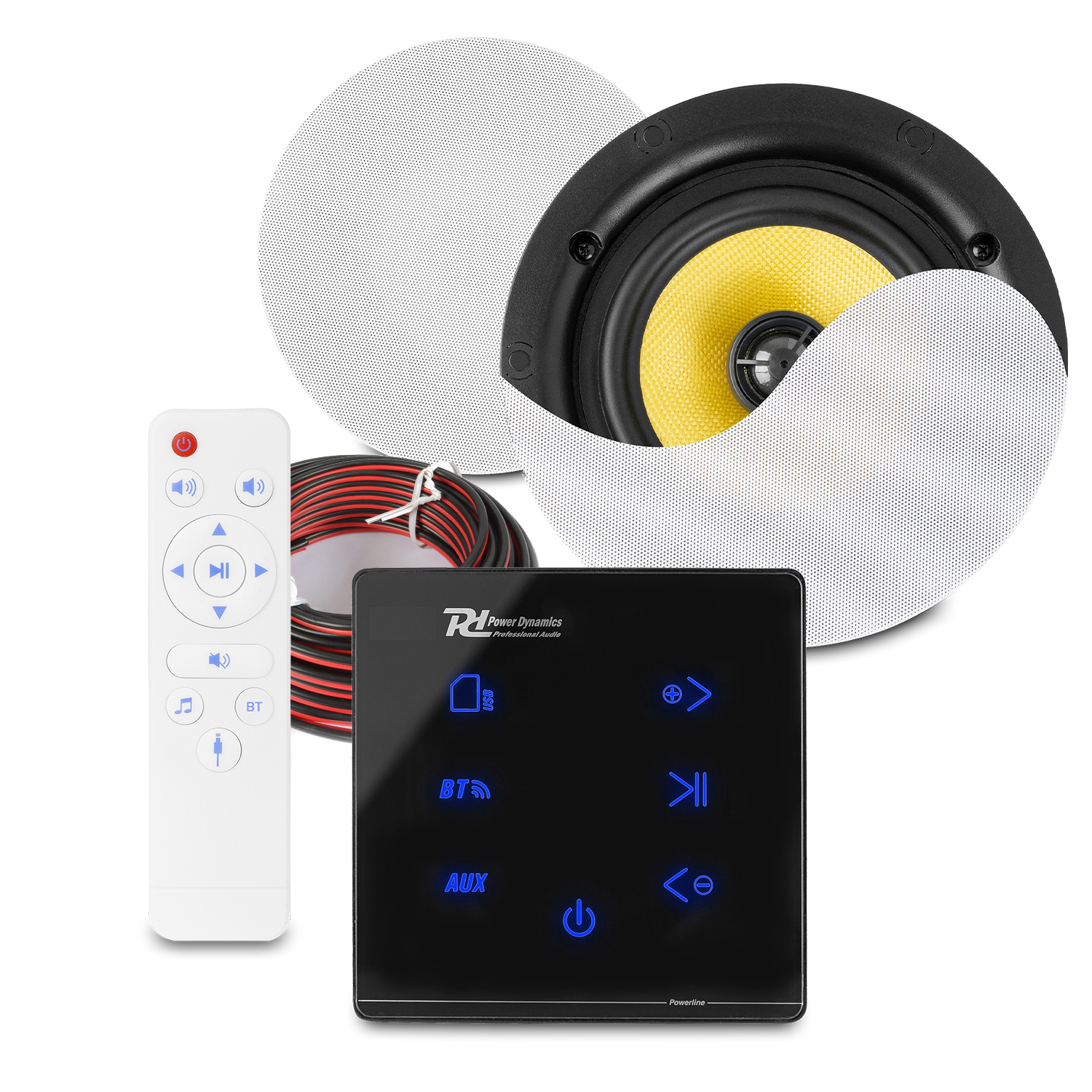 PD KVCS Home Bluetooth Ceiling Speaker System with Touch Panel Wall Amplifier