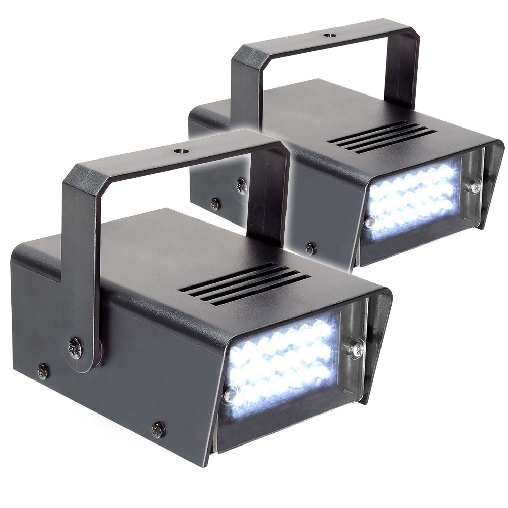 2x Beamz Strobe Light|24 LED Adjustable Flash Spot Lighting UK