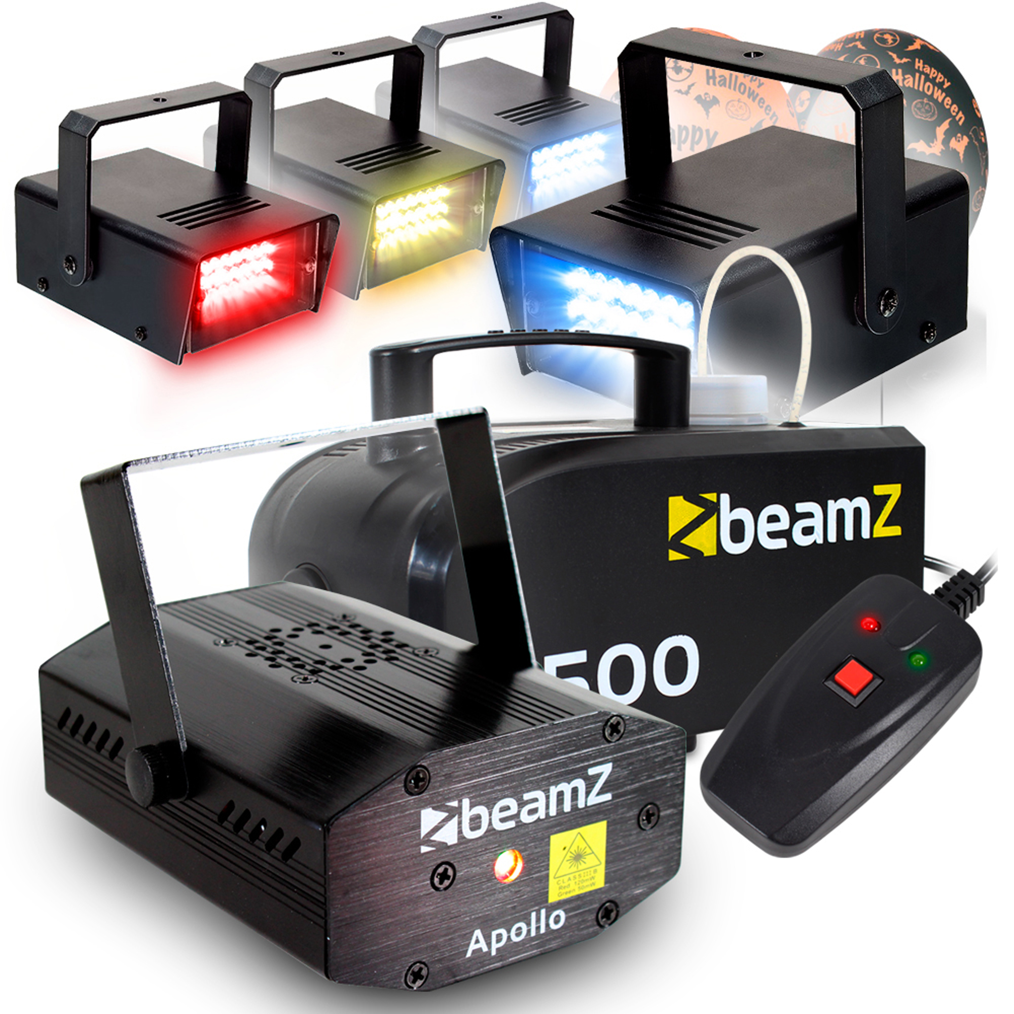 Halloween Party Light Kit Fog Machine, Strobe &amp; Laser
