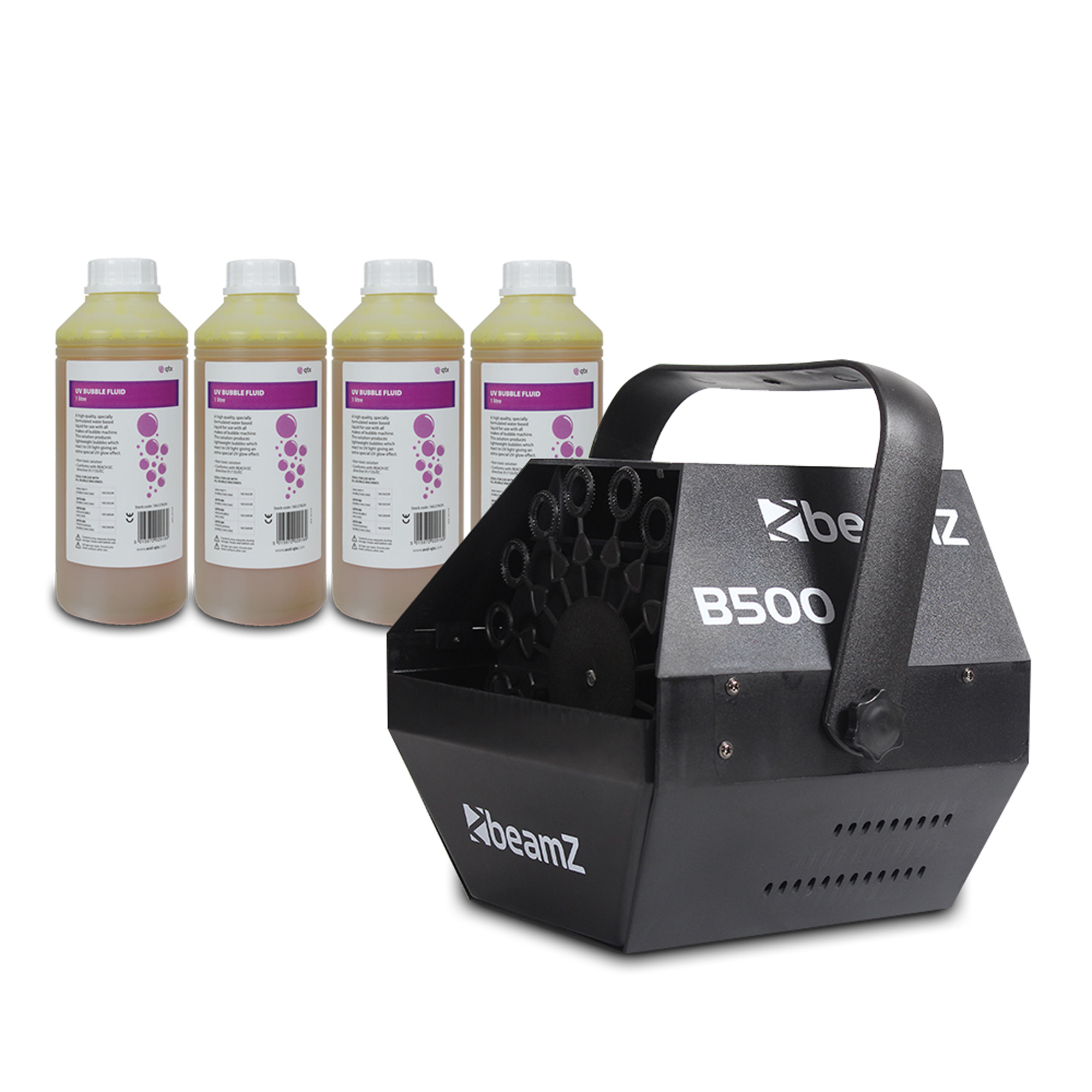 BeamZ B500 Bubble Machine with 4L Fluid