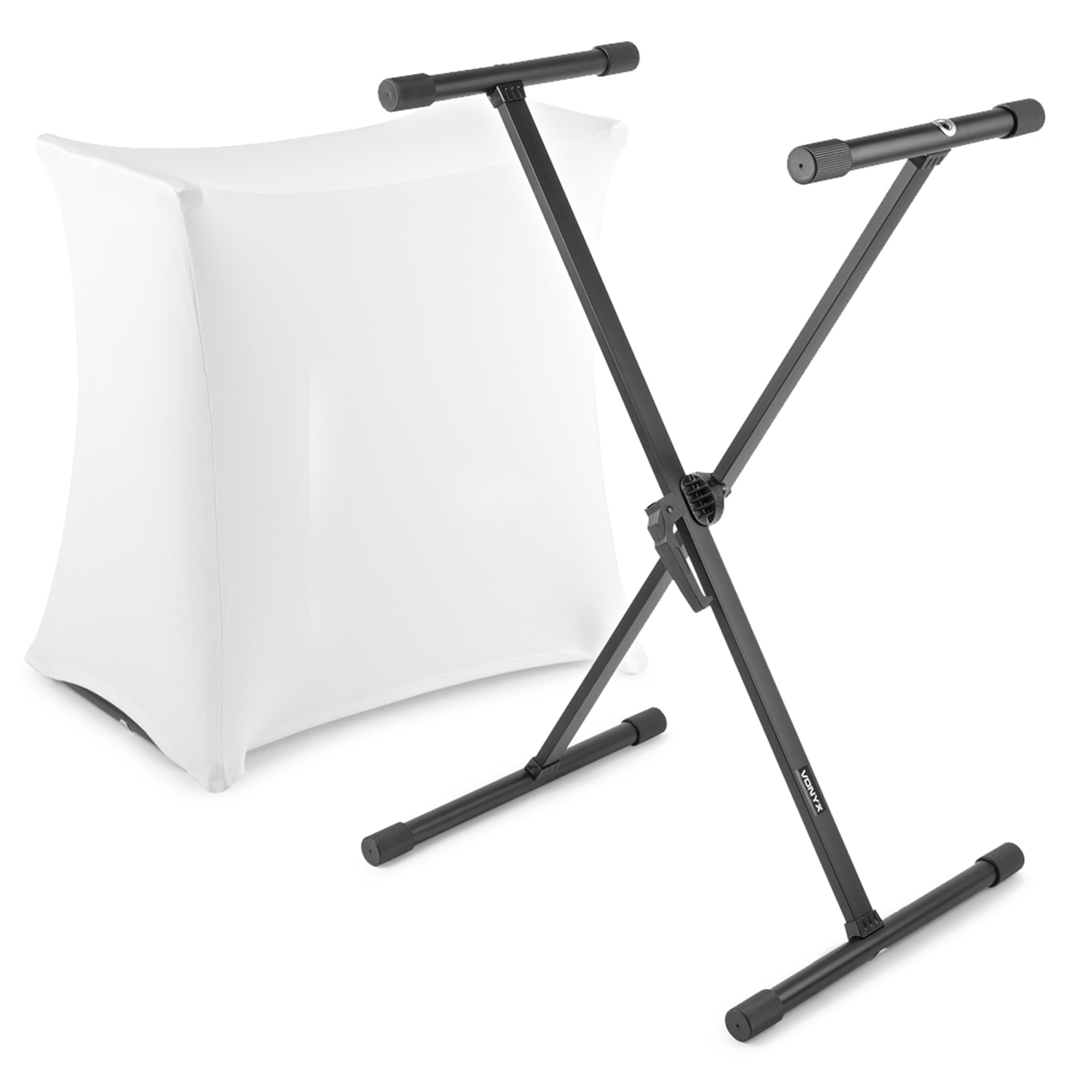 Vonyx Folding Keyboard Stand with Scrim Cover