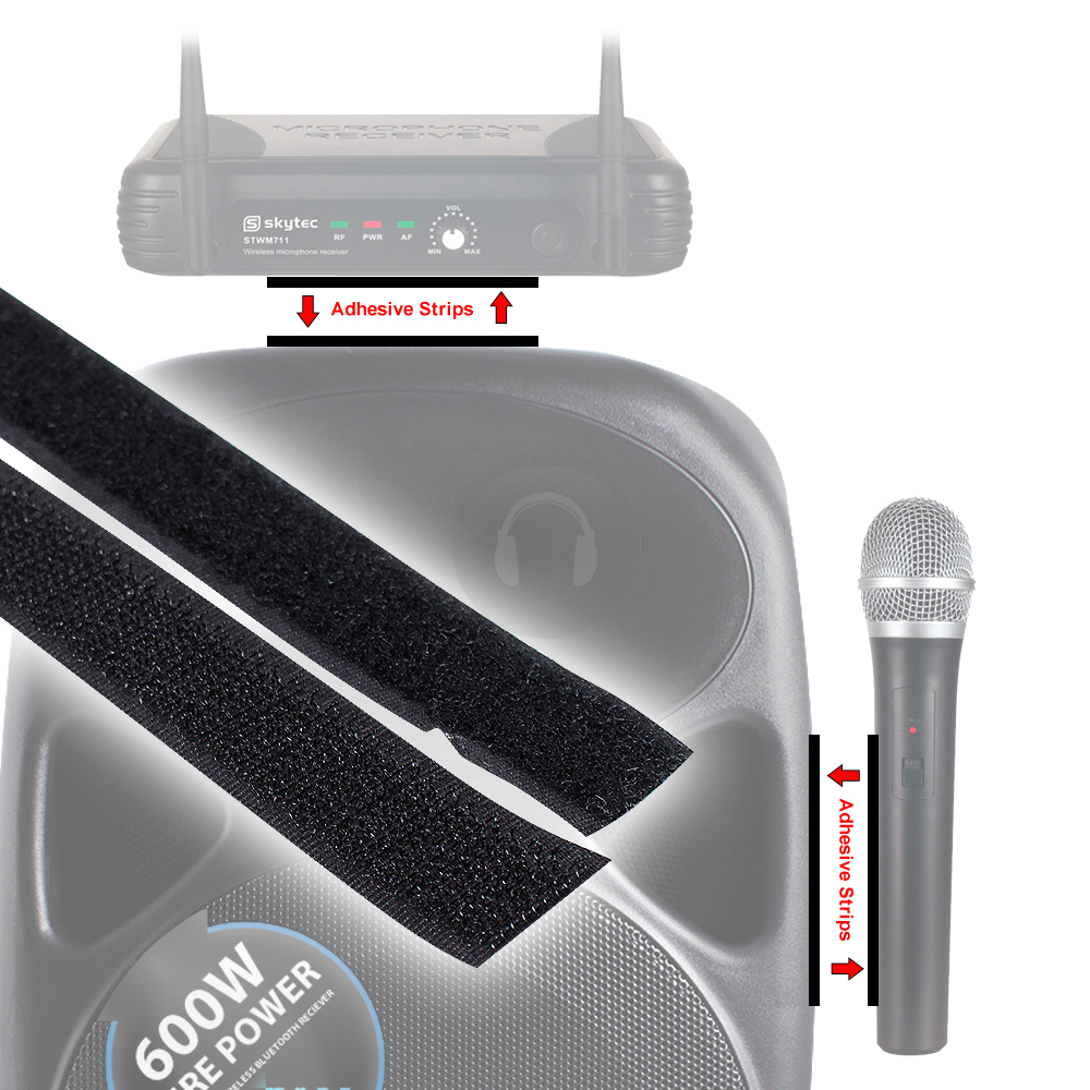 SPS Active Powered PA Speaker System 15 Inch Wireless + Microphone DJ