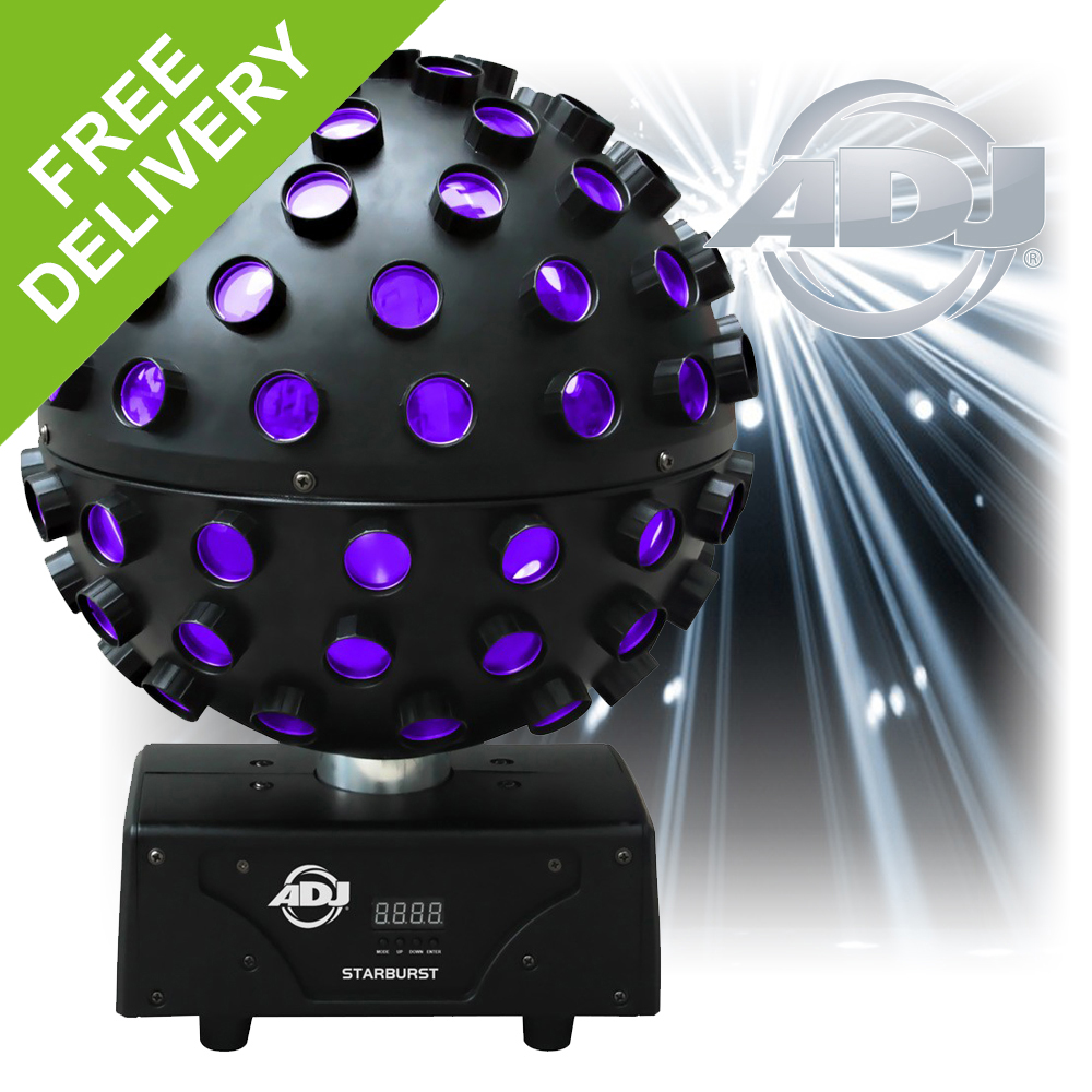 Adj Starburst 360 Rotating Mirror Ball Hex Led Uv Effect Disco Light Adj Starburst 360 Rotating Mirror Ball Hex Led Uv Effect Disco Light American Dj