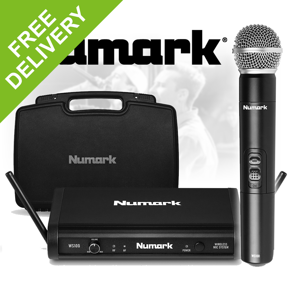 Numark WS100 Wireless Radio Handheld UHF Microphone Transmitter System