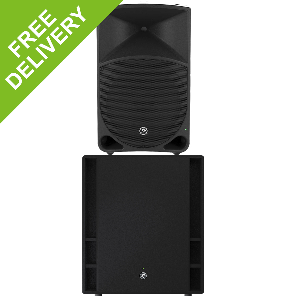 Mackie Thump 15" Active Powered DJ PA Speaker & 18S Subwoofer Bass Bin