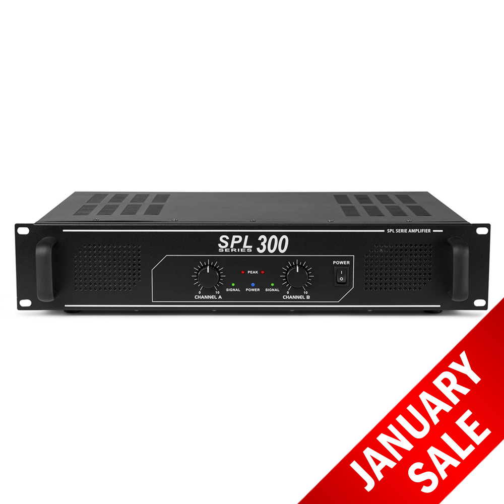 SPL 300W 2 Channel Power Amplifier HiFi Stereo DJ Party PA 19" 2U Amp eBay