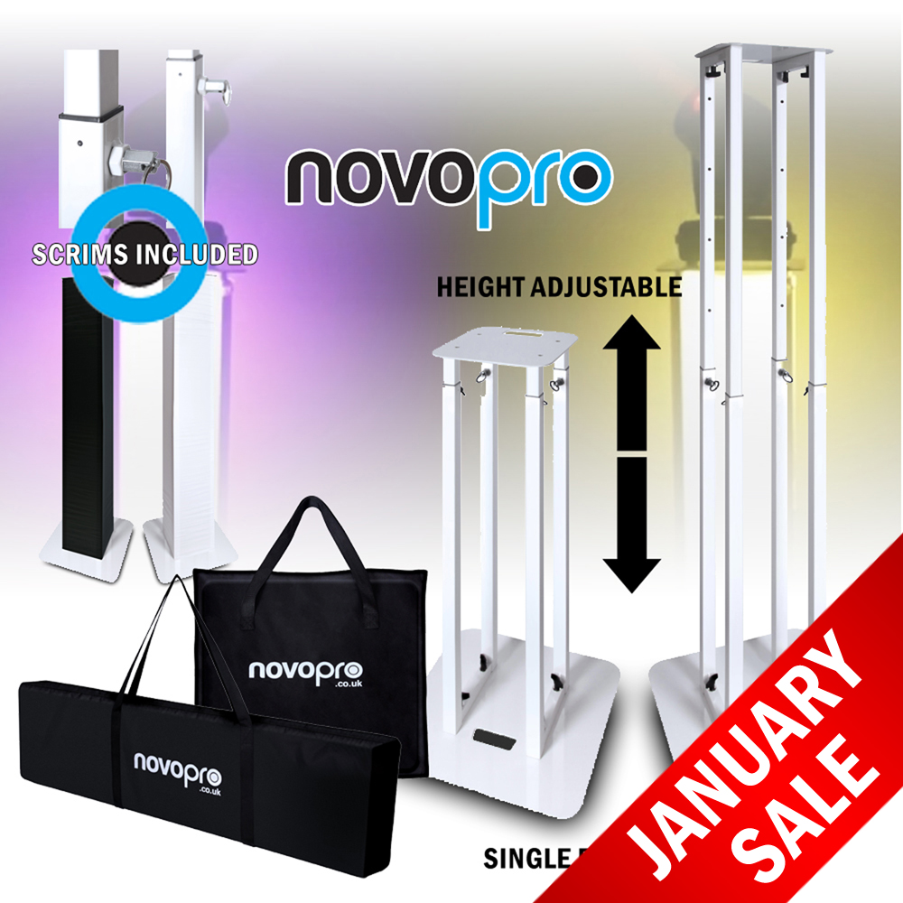 Adjustable Moving Head Lighting Speaker Plinth Display Stand with Scrim